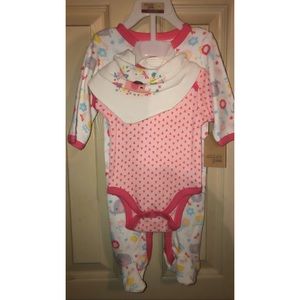 3 Piece Baby Girl Sleep & Play Set